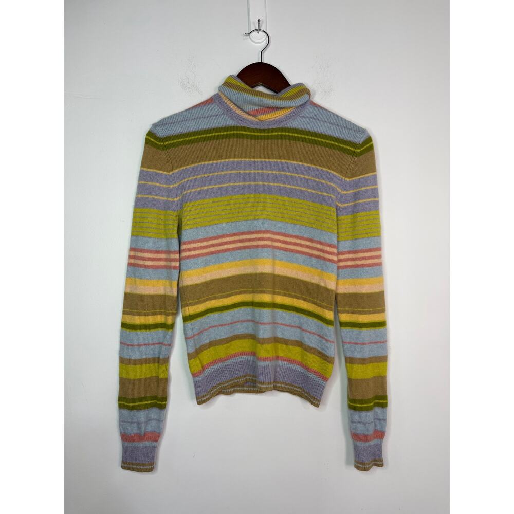 Michael Kors cashmere striped turtleneck sweater Size Small